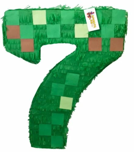 APINATA4U Pixelated Number Seven Pinata 4 APINATA4U Pixelated Number Seven Pinata
