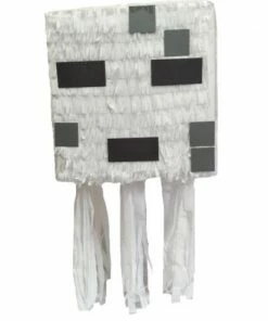 Childrens APINATA4U White Ghost Pixel Pinata Video Game Party Favor