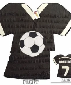 APINATA4U Childrens Black Soccer Jersey Pinata Ronaldo 7 Soccer Party Favor