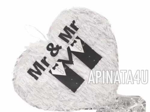 "Handmade" APINATA4U Mr & Mr Heart Wedding Heart Pinata LGBT Party Supplies 4 "Handmade" APINATA4U Mr & Mr Heart Wedding Heart Pinata LGBT Party Supplies