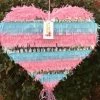 Childrens APINATA4U Heart Shape Gender Reveal Pinata He Or She? Pink Or Blue? 19" Tall 2 Childrens APINATA4U Heart Shape Gender Reveal Pinata He Or She? Pink Or Blue? 19" Tall