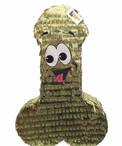 APINATA4U Pecker Pinata 24" Tall Gold Color Friendly Bachelor Bachelorette Party Favors Gag Gifts