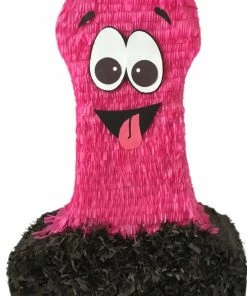 APINATA4U Pecker Pinata 24" Tall Pink And Black Friendly Color Bachelor Bachelorette Party Favors Gag Gifts