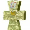 APINATA4U Cross Pinata 24" Tall Gold Color
