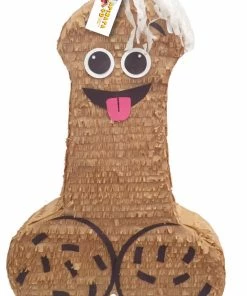 APINATA4U Adult Pinatas Bachelorette Pecker Pinata 24" Tall Brown Color Bachelor Bachelorette Party Favors Gag Gifts