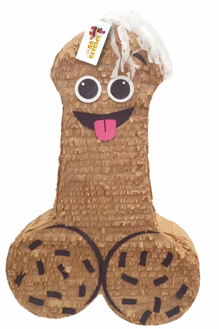 APINATA4U Adult Pinatas Bachelorette Pecker Pinata 24" Tall Brown Color Bachelor Bachelorette Party Favors Gag Gifts 3 APINATA4U Adult Pinatas Bachelorette Pecker Pinata 24" Tall Brown Color Bachelor Bachelorette Party Favors Gag Gifts