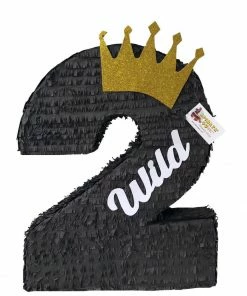 APINATA4U Large Number Two Pinata Black Color King/Queen Theme