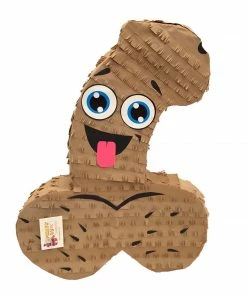 APINATA4U Adult Pinatas Friendly Pecker Pinata 24" Tall Brown Color Bachelor Bachelorette Party Favors Gag Gifts
