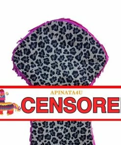 APINATA4U Pecker Pinata 24" Tall Cheetah And Pink Color Bachelor Bachelorette Party Favors Gag Gifts Penis Shaped