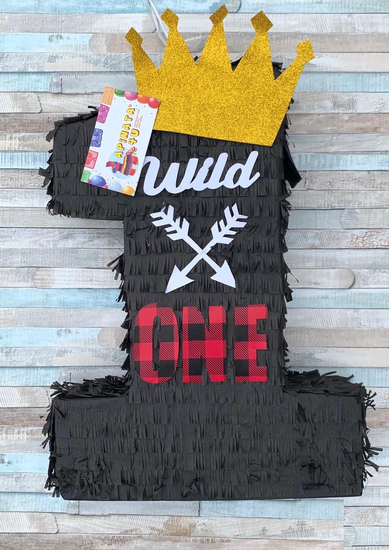 APINATA4U Large Number One Pinata Wild Theme With Gold Crown 3 APINATA4U Large Number One Pinata Wild Theme With Gold Crown