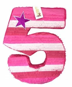 APINATA4U Number Five Pinata 24 Tall Multicolored