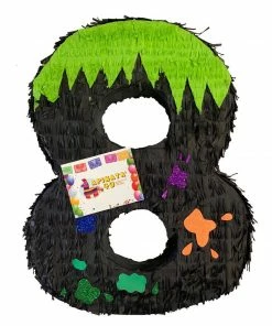 APINATA4U Large Number Eight Slime Themed Pinata Slimed Themed Birthday Party Decoration Childrens