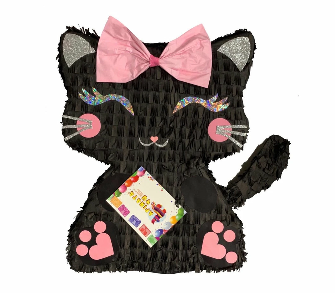 APINATA4U Kitty Cat Pinata Black Color Purrfect Birthday Party Theme 3 APINATA4U Kitty Cat Pinata Black Color Purrfect Birthday Party Theme