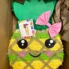 APINATA4U Large Pineapple Pinata With Pink Bow 24" Tall