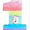 APINATA4U Large Number One Pinata Pastel Colors