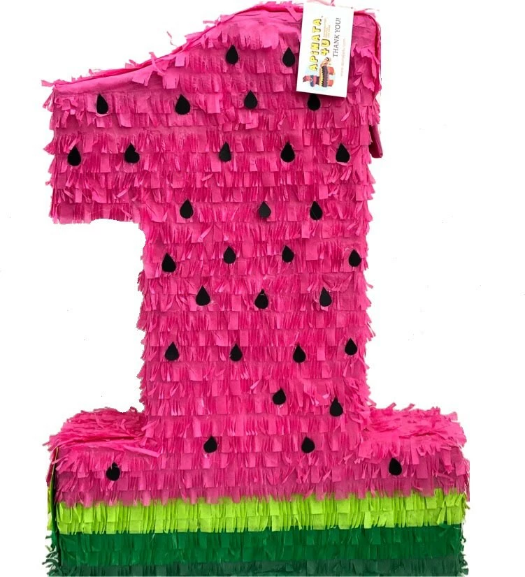 APINATA4U Large Number One Pinata Watermelon Theme Pink Color Or Red Color Childrens 3 APINATA4U Large Number One Pinata Watermelon Theme Pink Color Or Red Color Childrens