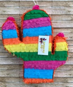 APINATA4U Fiesta Cactus Pinata Multicolored Party Pinata