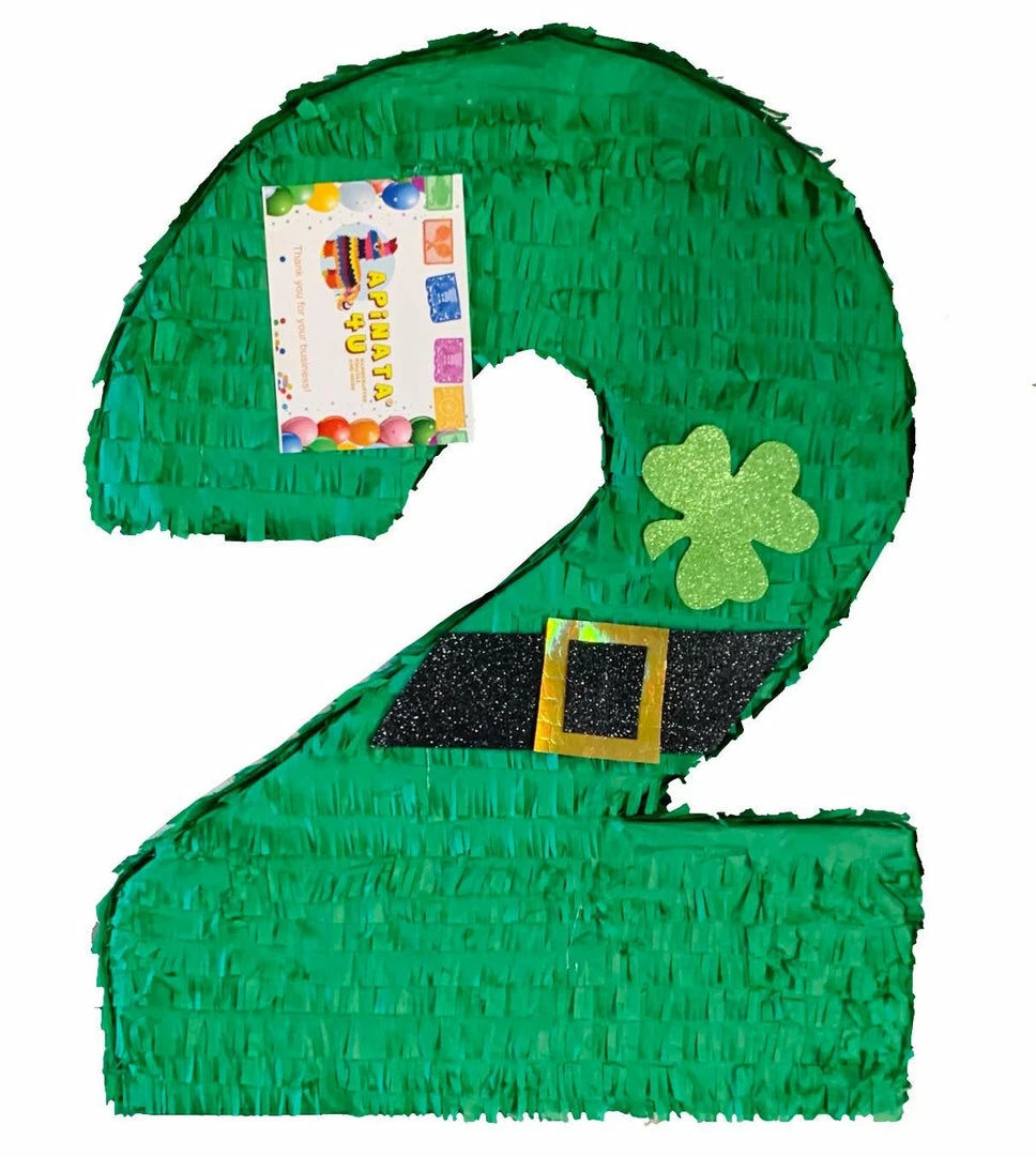 APINATA4U St. Patrick’s Day Second Birthday Number Two Pinata Clover Shamrock Lucky Theme On Sale 3 APINATA4U St. Patrick’s Day Second Birthday Number Two Pinata Clover Shamrock Lucky Theme On Sale