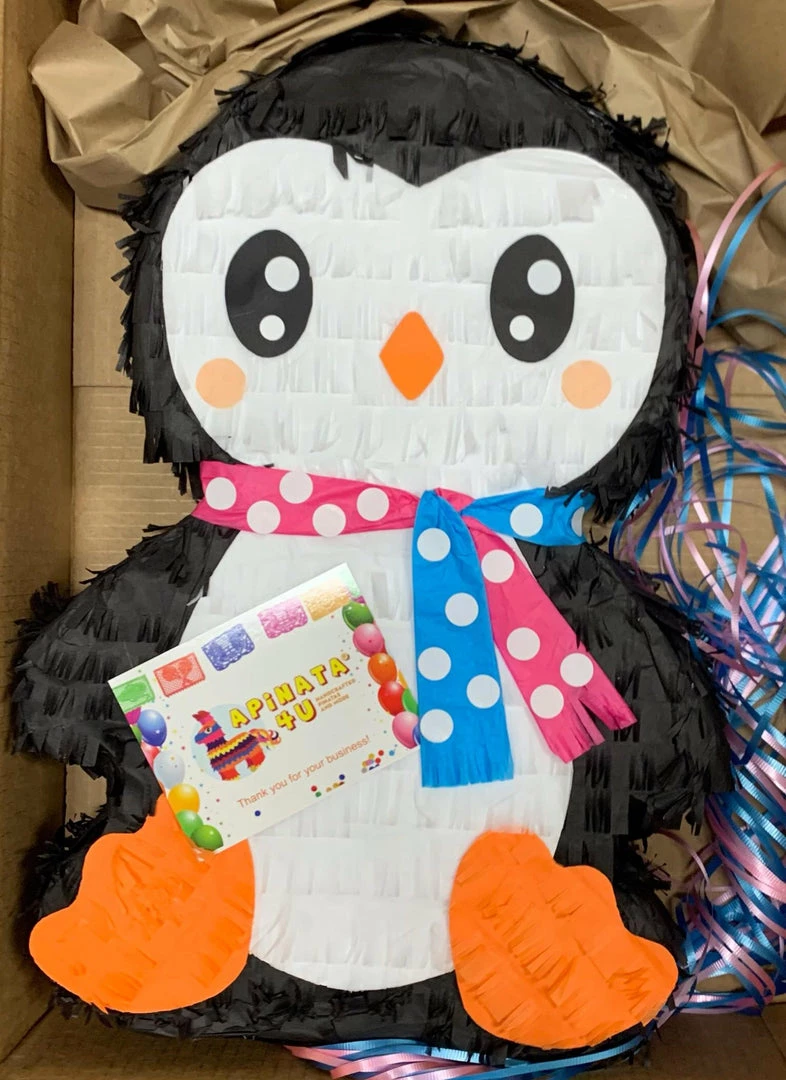 APINATA4U Childrens Baby Penguin Pinata With Scarf Christmas Theme Party Xmas Holiday 3 APINATA4U Childrens Baby Penguin Pinata With Scarf Christmas Theme Party Xmas Holiday