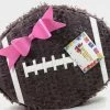 APINATA4U Large Gender Reveal Football Pinata With Pink Bow