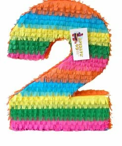 APINATA4U Large Number Two Pinata Fiesta Colors Childrens