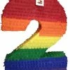 APINATA4U Large Number Two Pinata Fiesta Colors Second Birthday