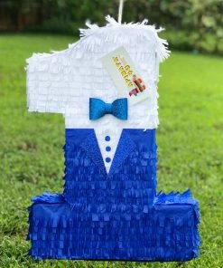 APINATA4U Large Number One Pinata Tuxedo Theme Childrens