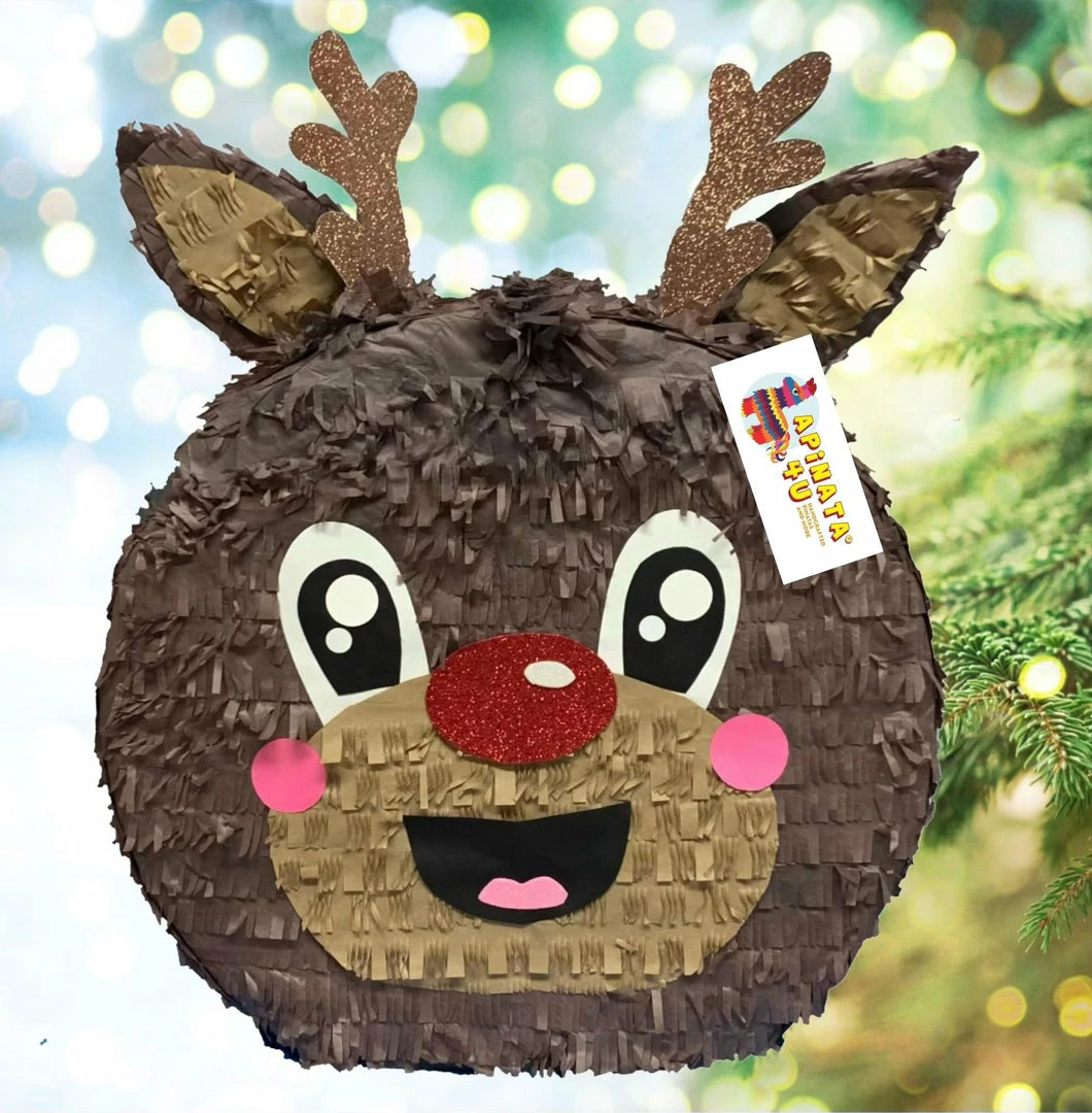 APINATA4U Childrens Xmas Reindeer Pinata Red Nose 3 APINATA4U Childrens Xmas Reindeer Pinata Red Nose