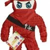 APINATA4U Childrens Ninja Pinata Ninja Theme Red Color Party Favor