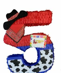 APINATA4U Cowboy Number Five Pinata Childrens