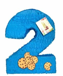 APINATA4U Large Number Two Pinata Milk & Cookies Theme