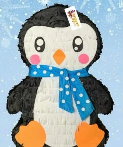 APINATA4U Baby Penguin Pinata With Scarf Christmas Theme Party Xmas Holiday Decoration