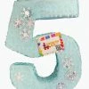 APINATA4U Large Number Five Winder Wonderland Themed Pinaata With Snowflakes Accents
