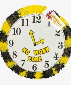 APINATA4U LLC 16" No Work Zone Retirement Party Pinata Black And Yellow Adult Pinatas