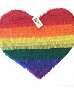 APINATA4U Rainbow Heart Pinata LGBT Party Favor Valentine's Day Pinata Childrens