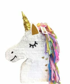 Childrens APINATA4U Unicorn Pinata With Gold Hearts