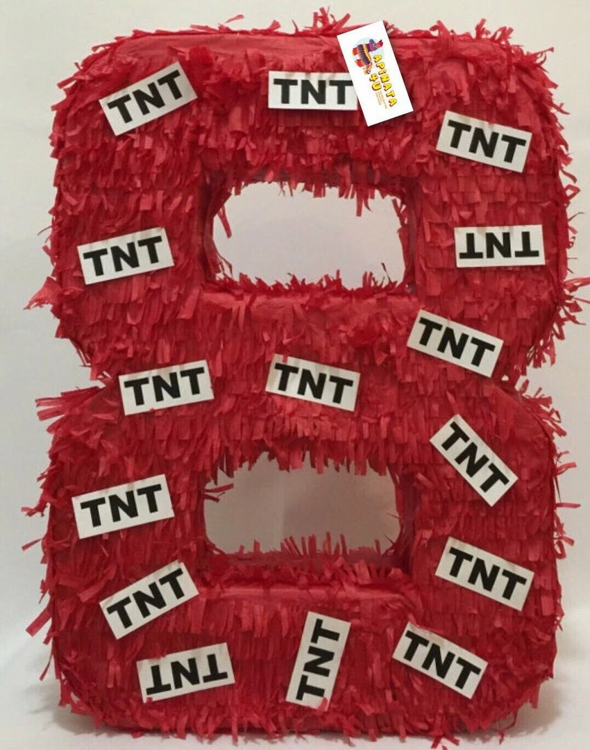 Childrens APINATA4U Large Number Eight Pinata TNT Theme 3 Childrens APINATA4U Large Number Eight Pinata TNT Theme