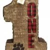 Childrens APINATA4U Number One Pinata For Lumberjack Theme Tan Color