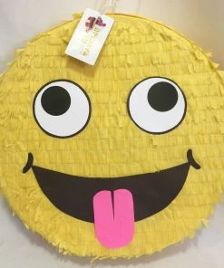 APINATA4U Childrens Silly Emoji Style Pinata 16" Emoticon Pinata Emoticon Smiley Pinata