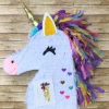 Childrens APINATA4U Unicorn Pinata With Flowers