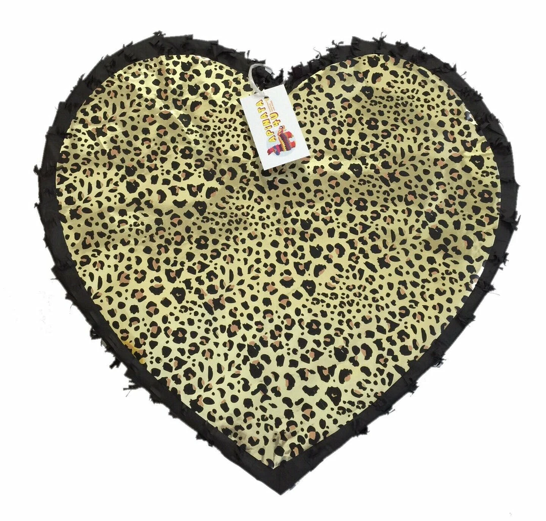 APINATA4U Black & Leopard Print Heart Pinata 19" Tall Diva Party Supplies Childrens 3 APINATA4U Black & Leopard Print Heart Pinata 19" Tall Diva Party Supplies Childrens
