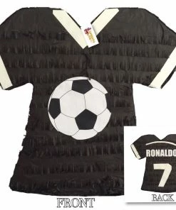 APINATA4U Childrens Black Soccer Jersey Pinata Ronaldo 7 Soccer Party Favor