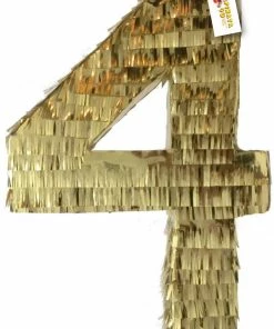APINATA4U Gold Number Four Pinata Childrens