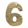 APINATA4U Large Number Six Pinata Gold Color
