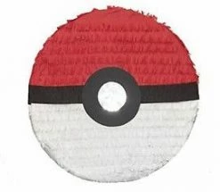 APINATA4U 2-D Red & White Circular Pinata 16"