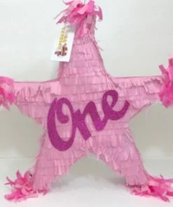 APINATA4U Pink ONE Star Pinata For First Birthday Childrens