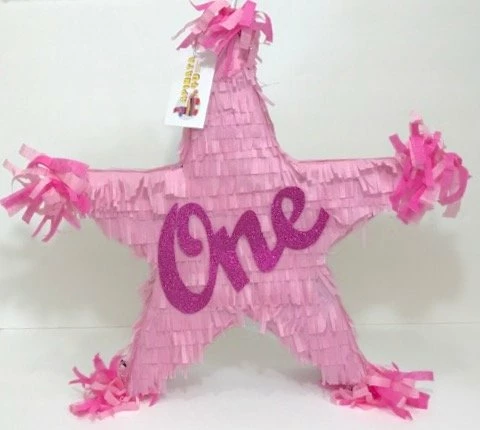 APINATA4U Pink ONE Star Pinata For First Birthday Childrens 3 APINATA4U Pink ONE Star Pinata For First Birthday Childrens