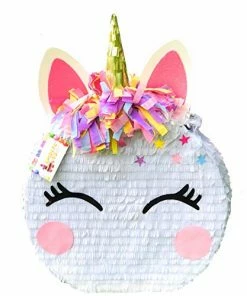 A Pinata 4 U APINATA4U Large Round Unicorn Pinata With Eyelashes Unicorn Party