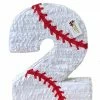 APINATA4U Large Number Two Pinata Baseball Theme Baseball Party Favor