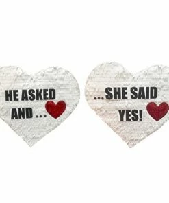 APINATA4U He Asked And She Said Yes Heart Pinata
